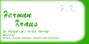 herman kraus business card